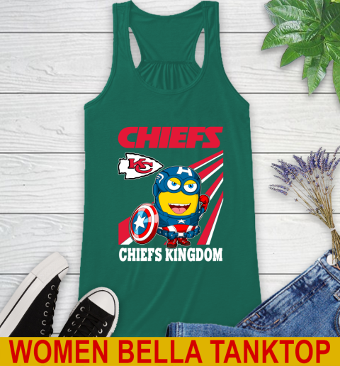 NFL Football Kansas City Chiefs Captain America Marvel Avengers Minion Shirt Racerback Tank 5