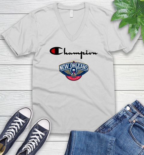 NBA Basketball New Orleans Pelicans Champion Shirt V-Neck T-Shirt