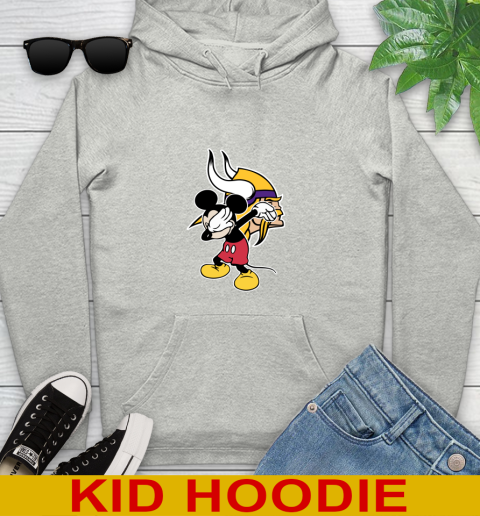 Minnesota Vikings NFL Football Dabbing Mickey Disney Sports Youth Hoodie