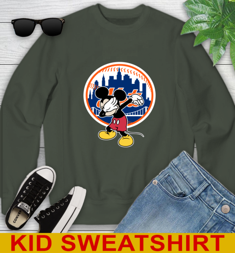 New York Mets MLB Baseball Dabbing Mickey Disney Sports Youth Sweatshirt 9