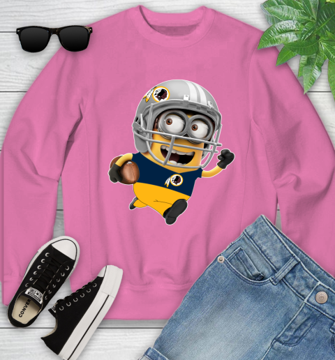 NFL Washington Redskins Minions Disney Football Sports Youth Sweatshirt 7