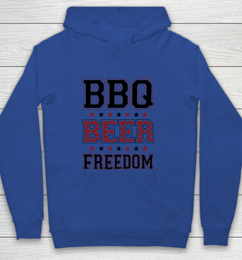 BBQ Beer Freedom Trump Fan Youth Hoodie 8