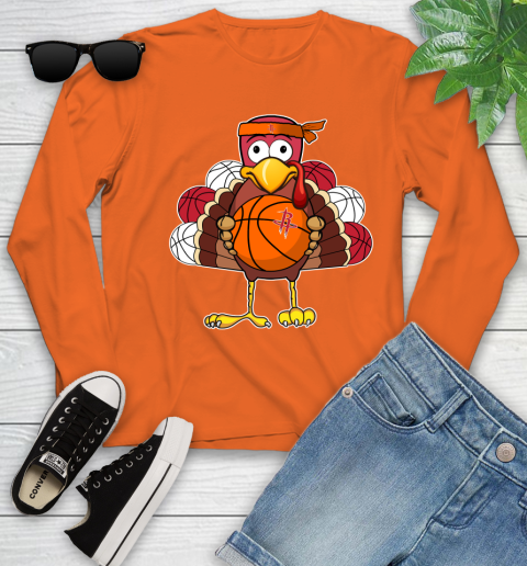 Houston Rockets Turkey thanksgiving day Youth Long Sleeve 4