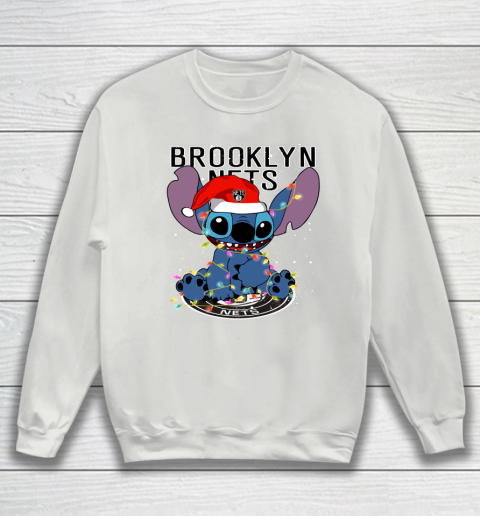Brooklyn Nets NBA noel stitch Basketball Christmas Sweatshirt 3