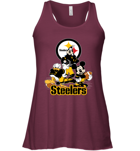 NFL Pittsburgh Steelers Mickey Mouse Donald Duck Goofy Football T