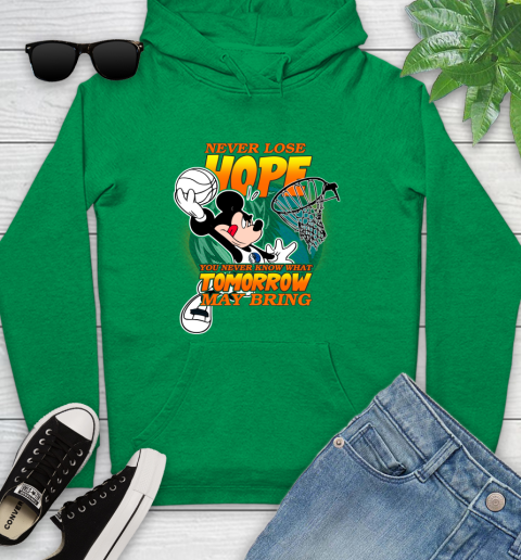 Dallas Mavericks NBA Basketball Mickey Disney Never Lose Hope Youth Hoodie 9