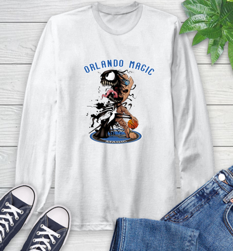 NBA Orlando Magic Basketball Venom Groot Guardians Of The Galaxy Long Sleeve T-Shirt