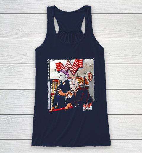 Michael Myers and Jason Voorhees drinking Whataburger Racerback Tank 8