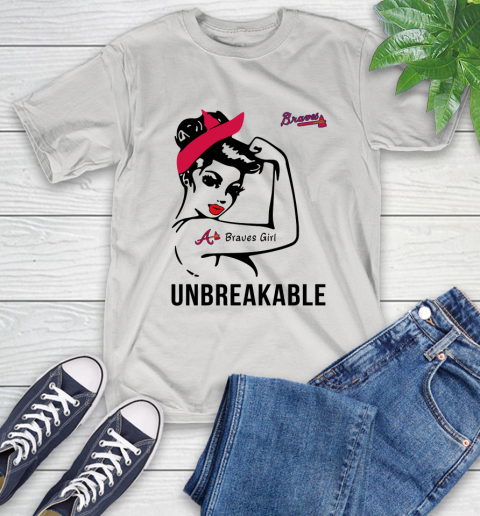 MLB Atlanta Braves Girl Unbreakable Baseball Sports T-Shirt