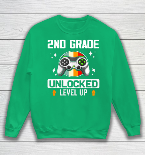 Next Level t shirts 2nd Grade Unlocked Level Up Back To School Second Grade Gamer Sweatshirt 5