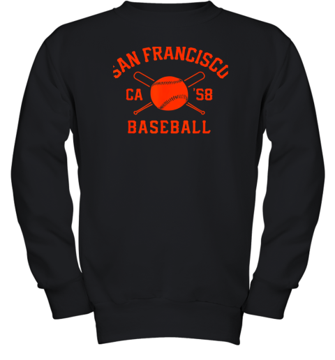 San Francisco Baseball Vintage SF The City Cali Retro Gift Youth Sweatshirt