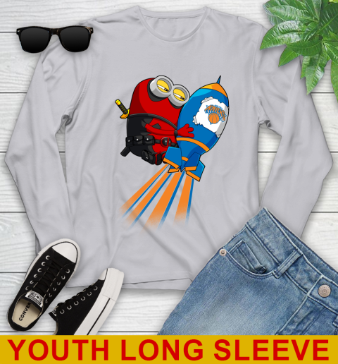 NBA Basketball New York Knicks Deadpool Minion Marvel Shirt Youth Long Sleeve 5