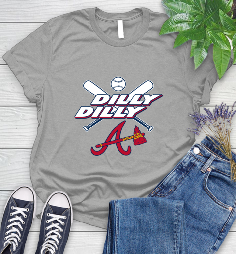 MLB Atlanta Braves Dilly Dilly Baseball Sports Women's T-Shirt 10