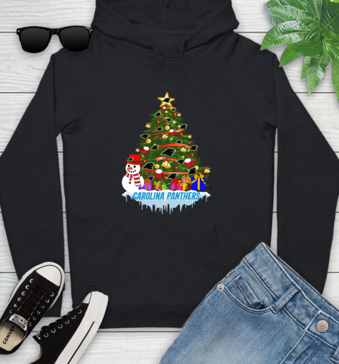 Carolina Panthers Merry Christmas NFL Football Sports Youth Hoodie 2