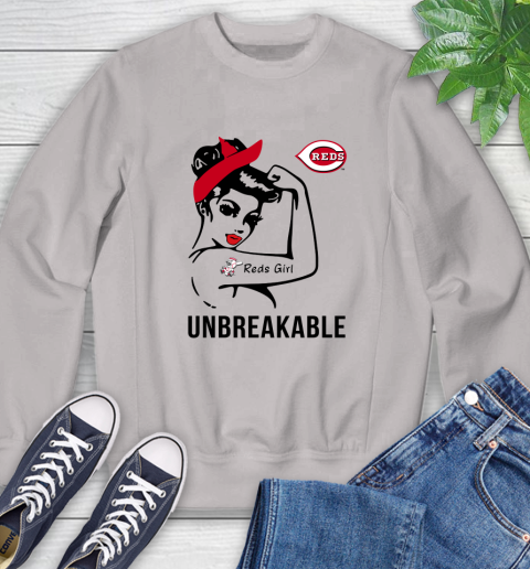 MLB Cincinnati Reds Girl Unbreakable Baseball Sports Sweatshirt 9