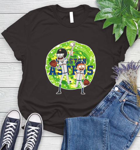 MLB Houston Astros Rick And Morty Baseball Sports Women's T-Shirt 8