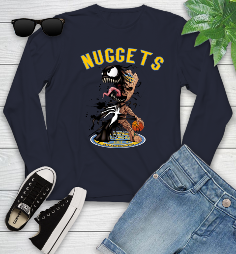 NBA Denver Nuggets Basketball Venom Groot Guardians Of The Galaxy Youth Long Sleeve 3