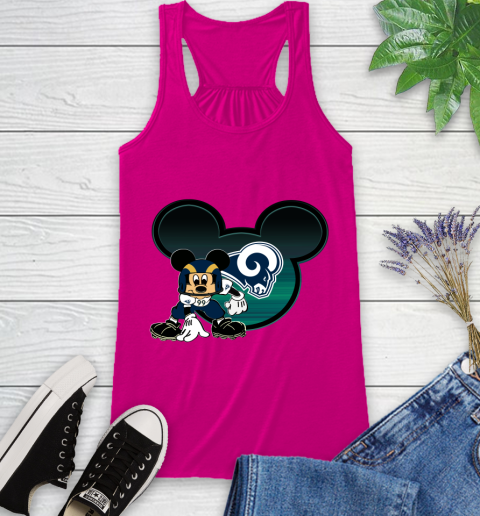 NFL Los Angeles Rams Mickey Mouse Disney Football T Shirt Racerback Tank 8
