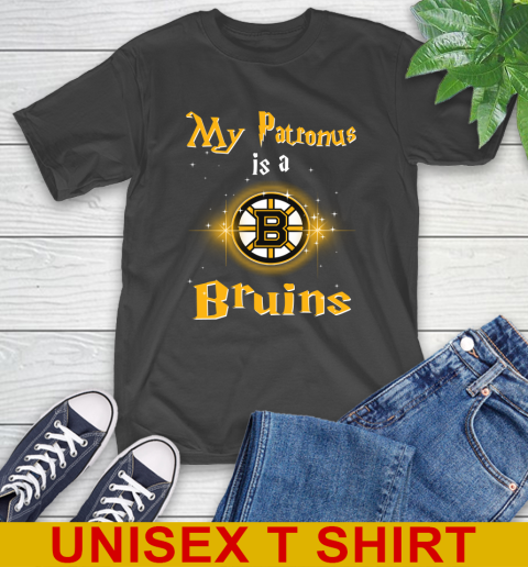 NHL Hockey Harry Potter My Patronus Is A Boston Bruins T-Shirt