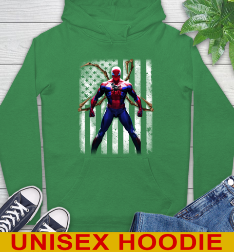 NFL Football Houston Texans Spider Man Avengers Marvel American Flag Shirt Hoodie 8