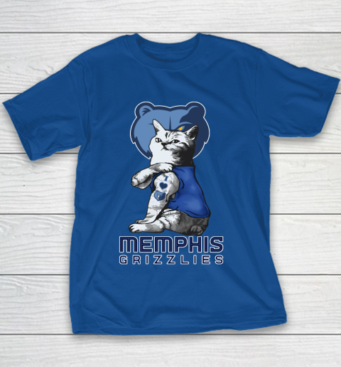 NBA Basketball My Cat Loves Memphis Grizzlies Youth T-Shirt 6