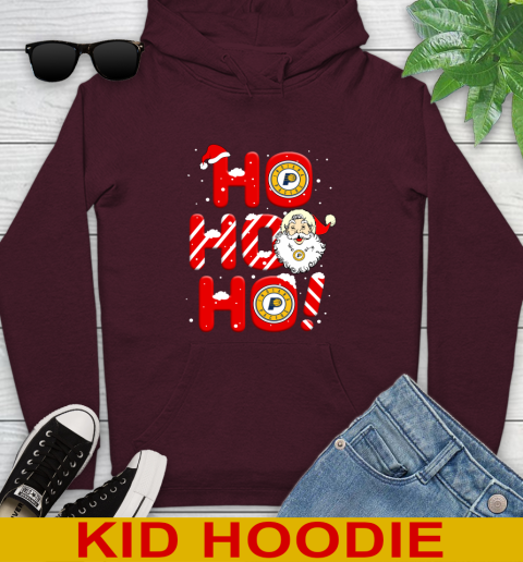 Indiana Pacers NBA Basketball Ho Ho Ho Santa Claus Merry Christmas Shirt Youth Hoodie 7
