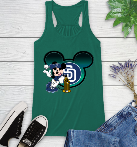 MLB San Diego Padres The Commissioner's Trophy Mickey Mouse Disney Racerback Tank 7