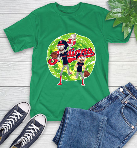 MLB Cleveland Indians Rick And Morty Baseball Sports T-Shirt 7