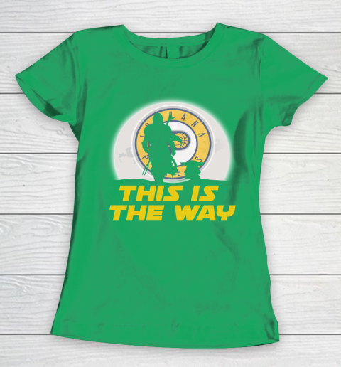 Indiana Pacers NBA Basketball Star Wars Yoda And Mandalorian This Is The Way Women's T-Shirt 5