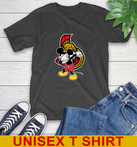 Ottawa Senators NHL Hockey Dabbing Mickey Disney Sports T-Shirt 2