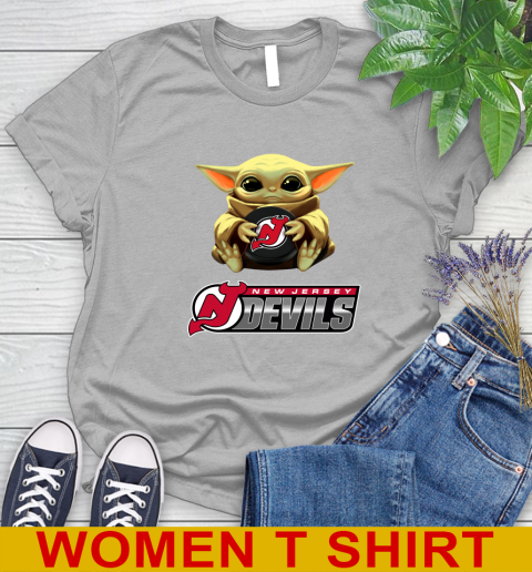 NHL Hockey New Jersey Devils Star Wars Baby Yoda Shirt 93