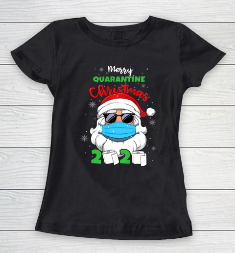 Merry Quarantine Christmas 2020 Funny Xmas Pajamas Family Women's T-Shirt