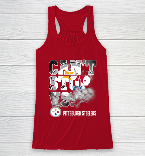 NFL Pittsburgh Steelers Can't Stop Vs Racerback Tank 4