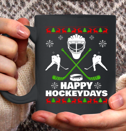 Happy Hockeydays Hockey Christmas Xmas Gift Ceramic Mug 11oz