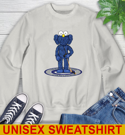 NHL Hockey Vancouver Canucks Kaws Bff Blue Figure Shirt Sweatshirt 12