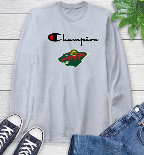 NHL Hockey Minnesota Wild Champion Shirt Long Sleeve T-Shirt 4