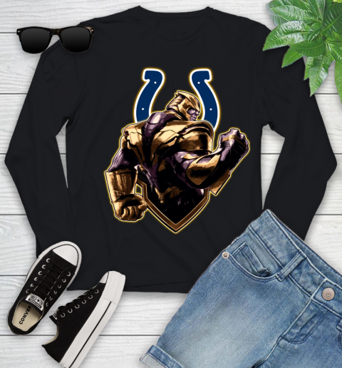 NFL Thanos Avengers Endgame Football Sports Indianapolis Colts Youth Long Sleeve 2