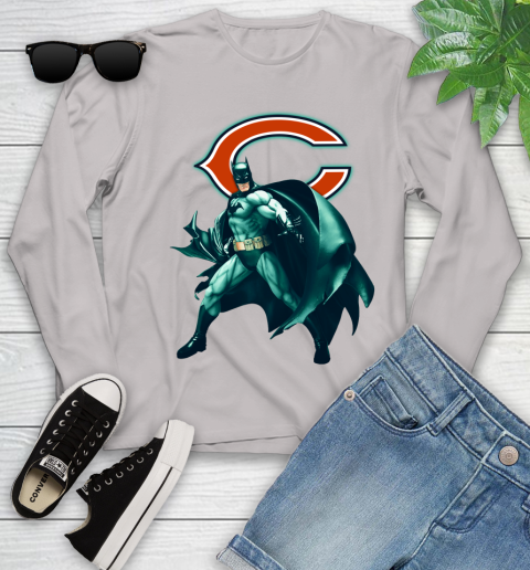 NFL Batman Football Sports Chicago Bears Youth Long Sleeve 12