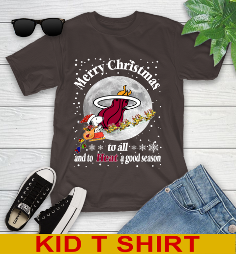 Miami Heat Merry Christmas To All And To Heat A Good Season NBA Basketball Sports Youth T-Shirt 6