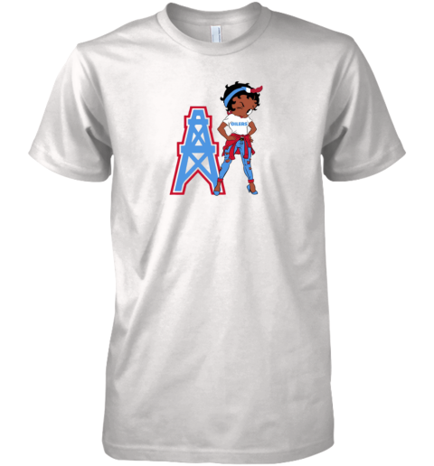 Betty Boop Houston Oilers Throwback Premium Men's T-Shirt
