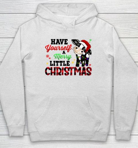 Have Yourself Merry Little Christmas Santa Cow Pajama Hoodie