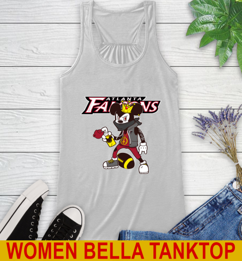 Atlanta Falcons NFL Football Mickey Peace Sign Sports Racerback Tank