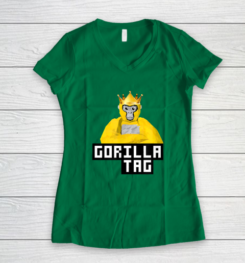 Gorilla Tag Party Time Women's V-Neck T-Shirt 3