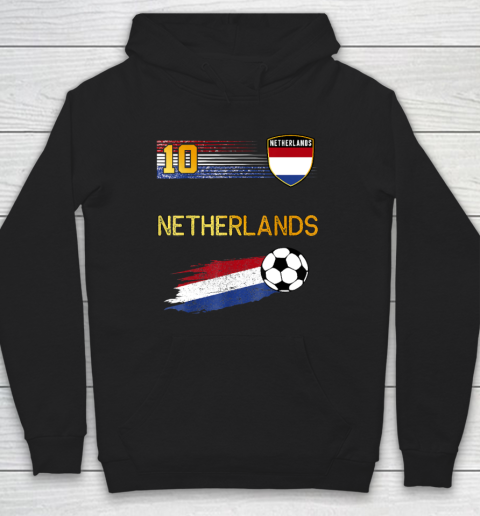 Netherlands Soccer Dutch Football Retro 10 Jersey Hoodie