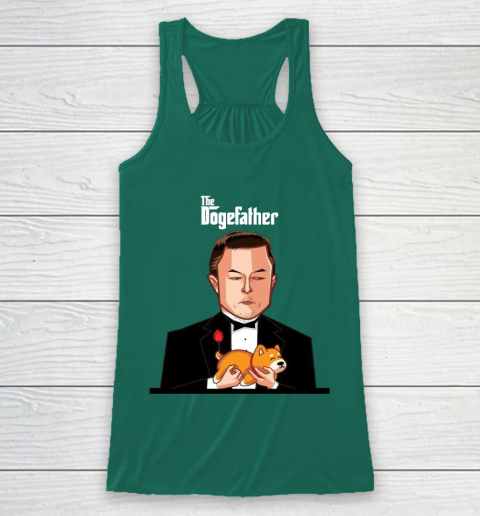 Dogecoin The DogeFather Funny Racerback Tank 5