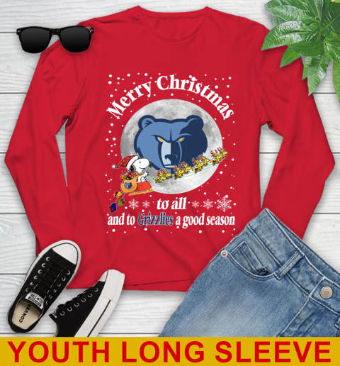 Memphis Grizzlies Merry Christmas To All And To Grizzlies A Good Season NBA Basketball Sports Youth Long Sleeve 11