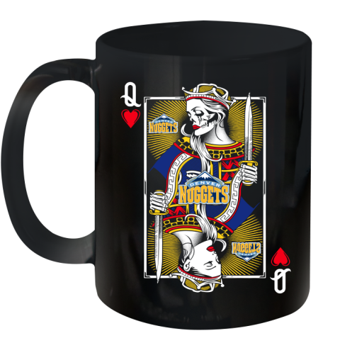 NBA Basketball Denver Nuggets The Queen Of Hearts Card Shirt Ceramic Mug 11oz