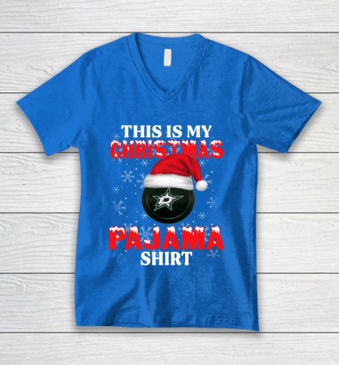 Dallas Stars This Is My Christmas Pajama Shirt NHL V-Neck T-Shirt 5