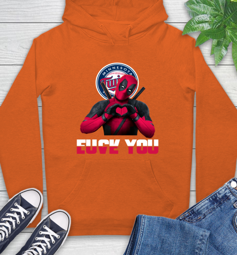 MLB Minnesota Twins Deadpool Love You Fuck You Baseball Sports Hoodie 4