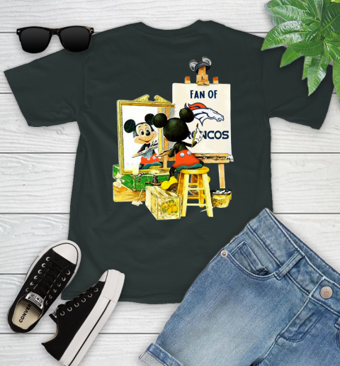 NFL Football Denver Broncos Mickey Drawing Shirt 98